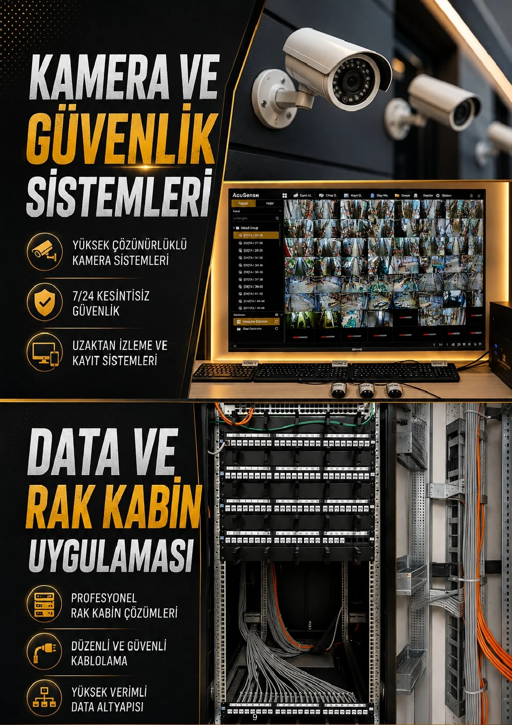 Alarhan Elektrik Güvenlik & data uygulama ve hizmet görselleri
