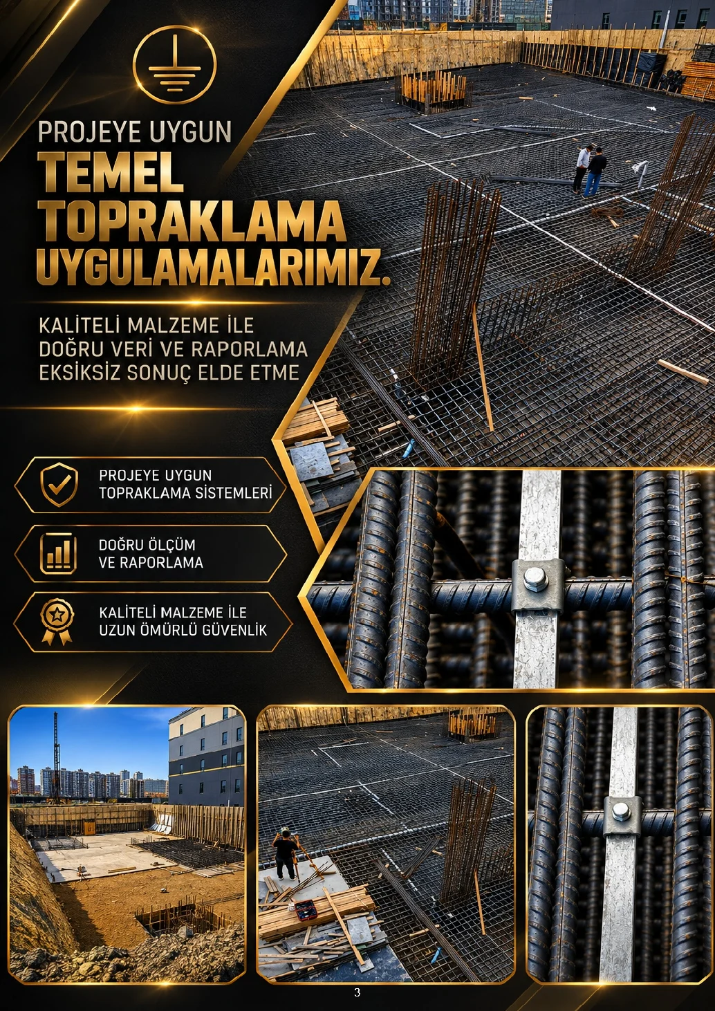 Alarhan Elektrik Temel topraklama uygulama ve hizmet görselleri