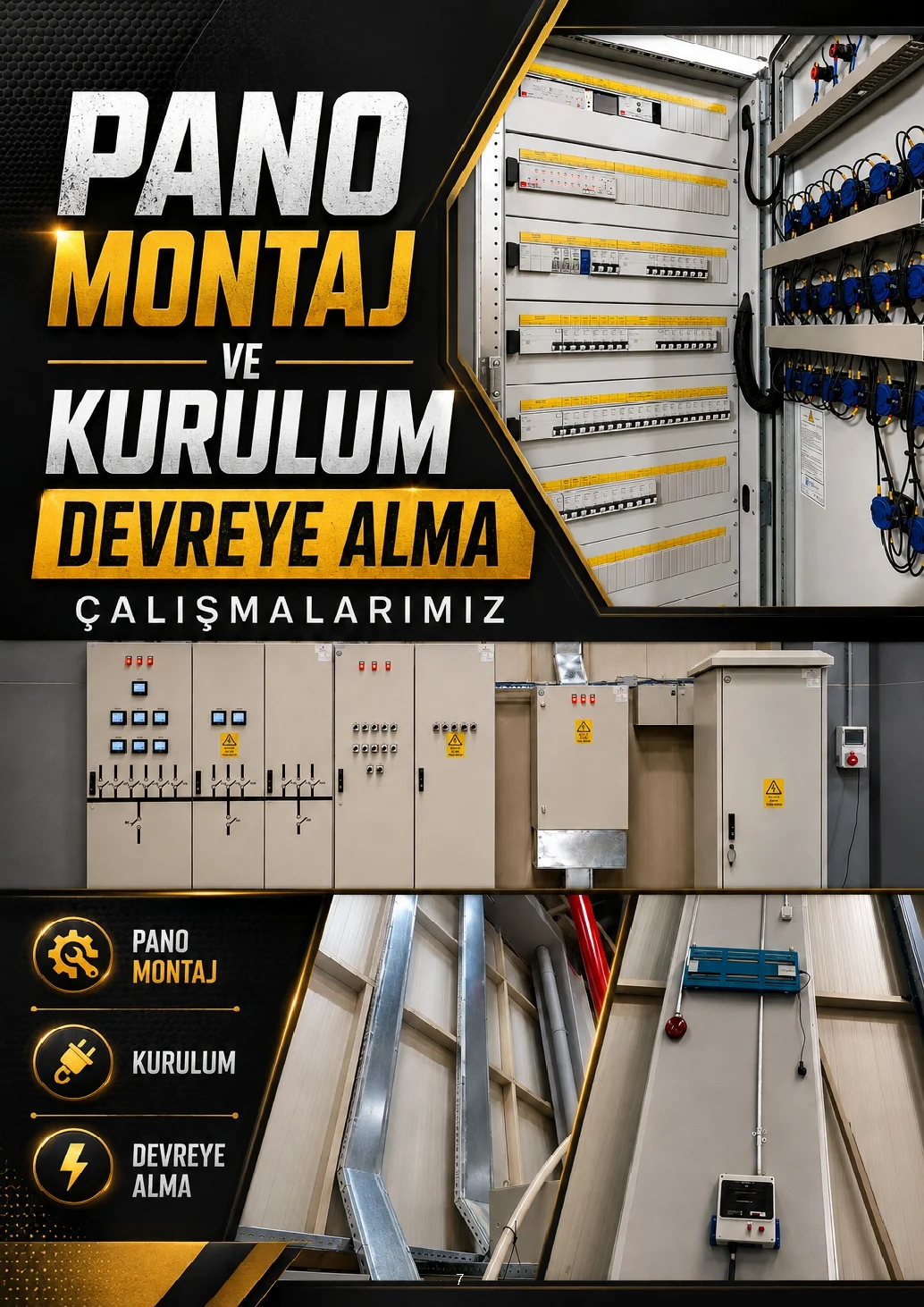 Alarhan Elektrik Pano montajı uygulama ve hizmet görselleri